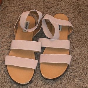 blush steve madden strapped sandals